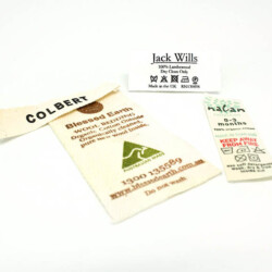 cotton printed labels